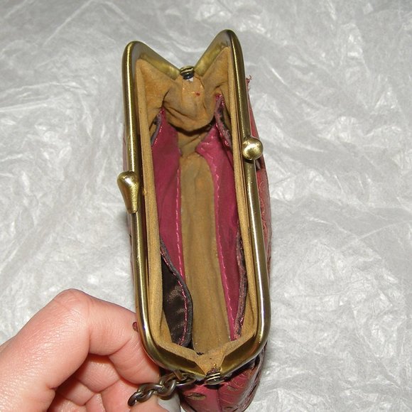 Cute Patricia Nash Leather Coin purse Key Chain - Picture 10 of 13